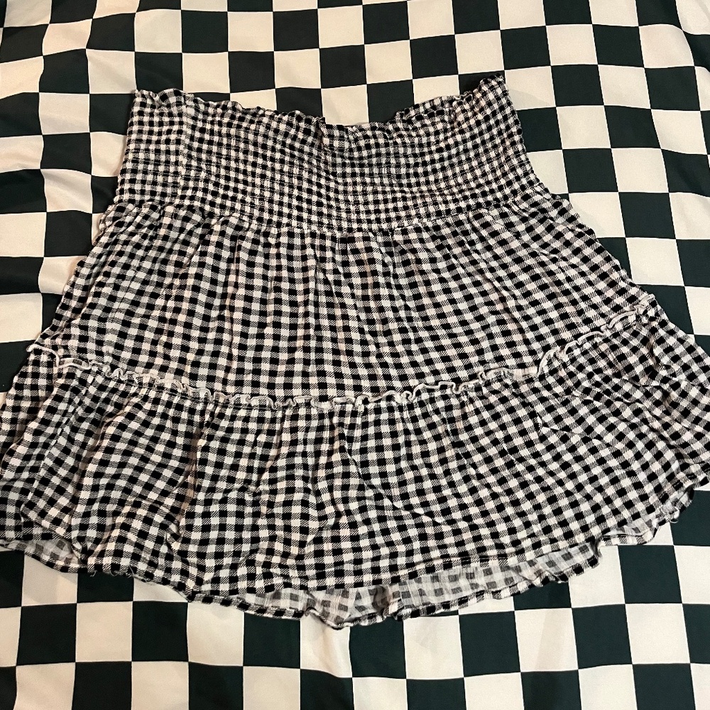 Plaid mini skirt